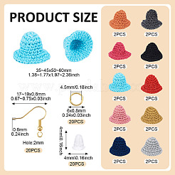 Наборы для самостоятельного изготовления сережек-подвесок из шерстяной пряжи&nbsp;DIY-TA0011-32