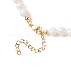 Ожерелья из натурального культивированного пресноводного жемчуга с двух сторон NJEW-JN05334-01