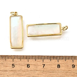 Подвески из натуральной белой ракушки и эпоксидной смолы&nbsp;KK-E794-02G-08