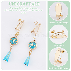 14 шт. латунные серьги-гвоздики&nbsp;KK-UN0002-61