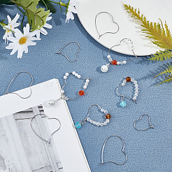 300 шт. 3 стиля фурнитуры для сережек-колец из нержавеющей стали 304 STAS-UN0023-08