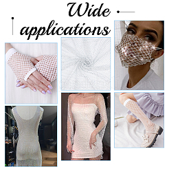 Сетчатая ткань со стразами SENE-WH0003-53