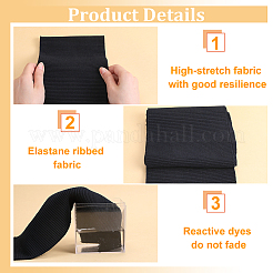 Ребристая ткань из полиэстера для манжет&nbsp;DIY-WH0430-351A