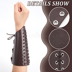 Регулируемый браслет из искусственной кожи с восковыми хлопковыми шнурами AJEW-WH0248-456A