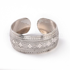 Богемный браслет в тибетском стиле из сплава с толстой открытой манжетой для женщин&nbsp;BJEW-E002-01AS-05