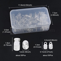 50шт стеклянная бутылка кулон украшение CON-YW0001-34