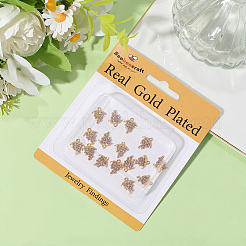 16шт латунные подвески с микропаве и кубическим цирконием&nbsp;KK-BBC0018-67