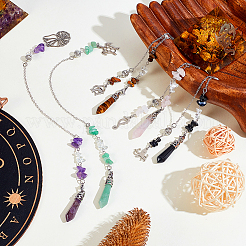 5 шт. маятники для лозоходства из натурального камня PALLOY-GA00051