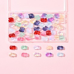 60шт 10 цвета окрашенные распылением стеклянные бусины GLAA-FS0002-05