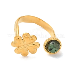 Открытые кольца-манжеты для женщин из натуральных драгоценных камней&nbsp;RJEW-S415-02G-02