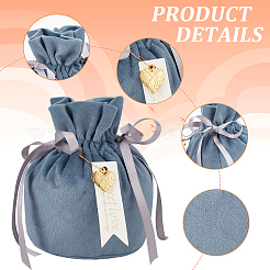 8 набор двухцветных бархатных мешочков для хранения конфет&nbsp;ABAG-BC0001-37