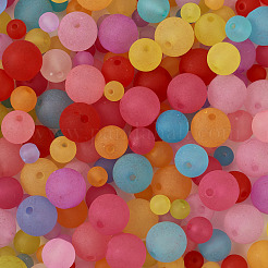 1160шт 4 размера прозрачные акриловые шариковые бусины&nbsp;FACR-PJ0001-03