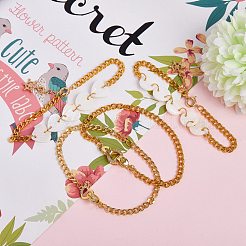 Браслеты с подвесками из латуни и браслеты с цепочкой для бордюров&nbsp;BJEW-SZ0001-005G