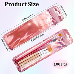 Прямоугольные полипропиленовые пластиковые пакеты с застежкой-молнией&nbsp;AJEW-WH20054-084F