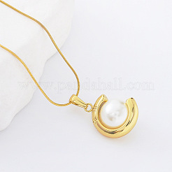 3 шт. европейское ожерелье из нержавеющей стали и ракушечного жемчуга с круглым кулоном для женщин LA6182