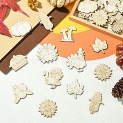 День благодарения незаконченные пустые деревянные срезы для рисования искусства&nbsp;WOOD-CJC0005-61B-1