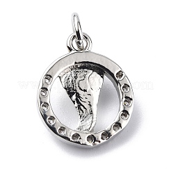 Латунные микро проложить кубического циркония подвески ZIRC-F131-12P