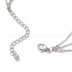 Браслеты на ногу из нержавеющей стали 304 с цепочкой-сателлитом для женщин&nbsp;AJEW-AN00662-02