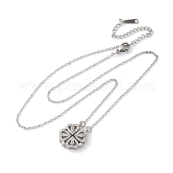 Ожерелья с подвеской из нержавеющей стали 304 «Clover» для женщин&nbsp;LS-NJEW-M107-03P