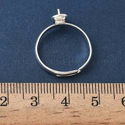 Регулируемые латунные колышки-штифты для полусверленных бусин&nbsp;KK-K414-02B-S