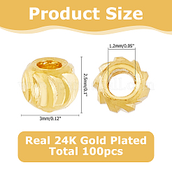 100 шт. Латунные бусины KK-HS0015-29G