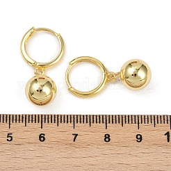 Круглые латунные серьги-кольца EJEW-U059-04G