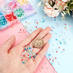 2104 шт. 8-х цветные стеклянные круглые бусины&nbsp;SEED-PH0001-91