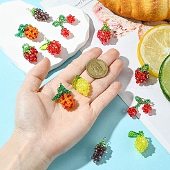 6шт стеклянные подвески&nbsp;PALLOY-CJ00139