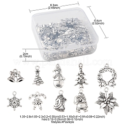 40шт 10 стиля рождественские тематические подвески из сплава FIND-FS0001-50