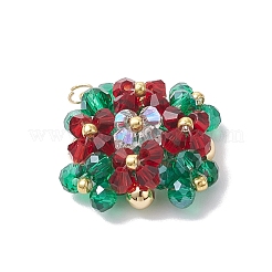 Подвески из стекла с имитацией австрийского хрусталя в форме биконуса&nbsp;PALLOY-MZ00945-02