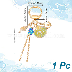 1 шт. брелки в форме ракушки из цинкового сплава&nbsp;KEYC-NB0001-83