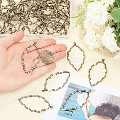 50 шт. большие подвески из сплава в тибетском стиле с открытой задней частью FIND-CA0008-77AB