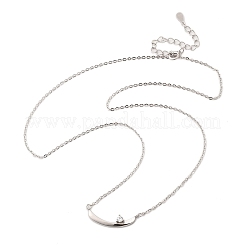 925 подвеска в виде лодки из стерлингового серебра с прозрачными микрофибриллами и паве из кубического циркония для женщин&nbsp;NJEW-D315-02P