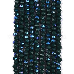 Гальванизировать непрозрачные сплошной цвет стеклянные бусы пряди EGLA-A044-P3mm-L12