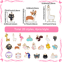 80шт 20 стиля подвески из сплава с эмалью&nbsp;ENAM-SC0007-08A