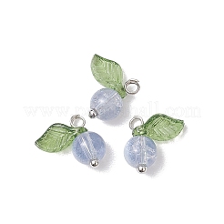 30 шт. 10-х цветные подвески из стекла с эффектом кракле&nbsp;PALLOY-JF04168-02