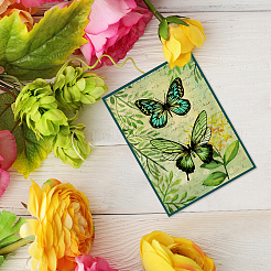 4 шт. трафареты для резки в виде бабочек из углеродистой стали с наборами трафаретов для рисования и рисования животных и 1 шт. штампов из ПВХ DIY-GL0004-149