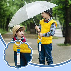 Брелок для ключей из искусственной кожи и хлопка с именным маркером AJEW-WH0514-030