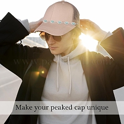 10 шт. синтетическая бирюза и латунная цепочка из сплава для бейсбольной кепки&nbsp;HJEW-YW00096