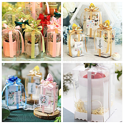 15шт прямоугольная прозрачная пластиковая ПВХ коробка подарочная упаковка CON-BC0007-10