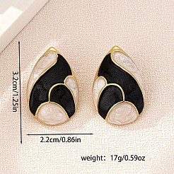 Серьги-гвоздики из цинкового сплава с эмалью&nbsp;FS-WG34E84-01