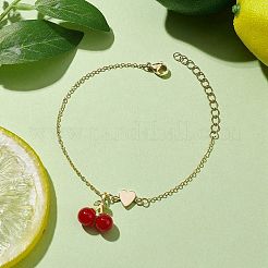 Браслеты-цепочки из немагнитной синтетической гематитовой латуни BJEW-JB10354