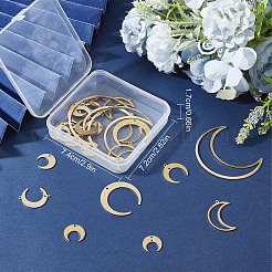 32 шт. 8 стиля латунный кулон KK-SC0003-18