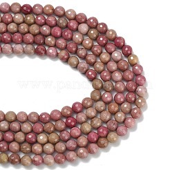 Природные родонит бисер нитей&nbsp;G-C280-B19-8mm