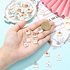 18шт 9 цвета сплава эмалевые подвески&nbsp;ENAM-YW0008-52