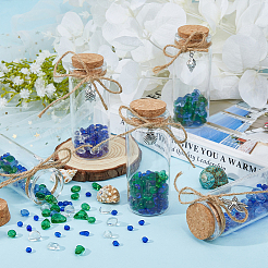 Стеклянные бусины в украшениях для витрины прозрачных стеклянных бутылок AJEW-AB00172