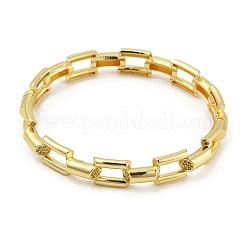 Браслеты из латуни с прозрачным кубическим цирконием в микропаве&nbsp;BJEW-S168-01G