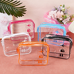 5 шт. 5-х цветные прозрачные ПВХ пластиковые косметички ABAG-GF0001-32