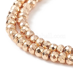 Гальванизировать немагнитных синтетический гематит бисер пряди G-L485-06A-LG