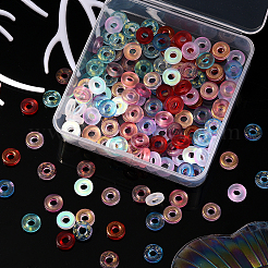 160шт 8 цвета ручной работы светящиеся бусины лэмпворк из золотой фольги LAMP-CJ0001-38